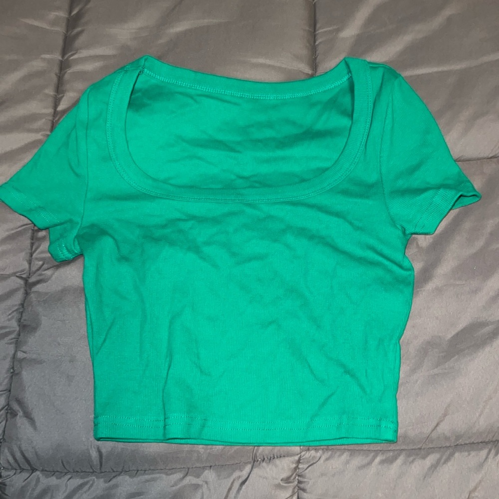 Green Crop Top